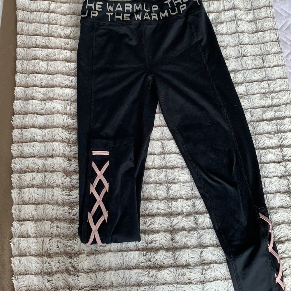 Girls Black Legging with Mesh